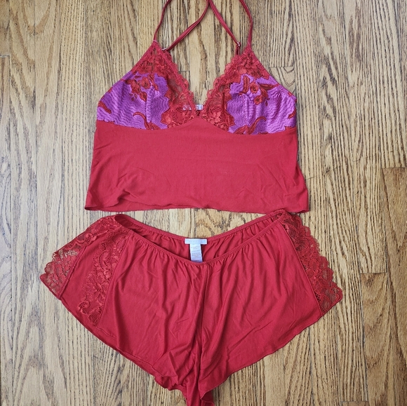 Savage X Fenty Lingerie Pyjama Set in Red - Picture 5 of 10